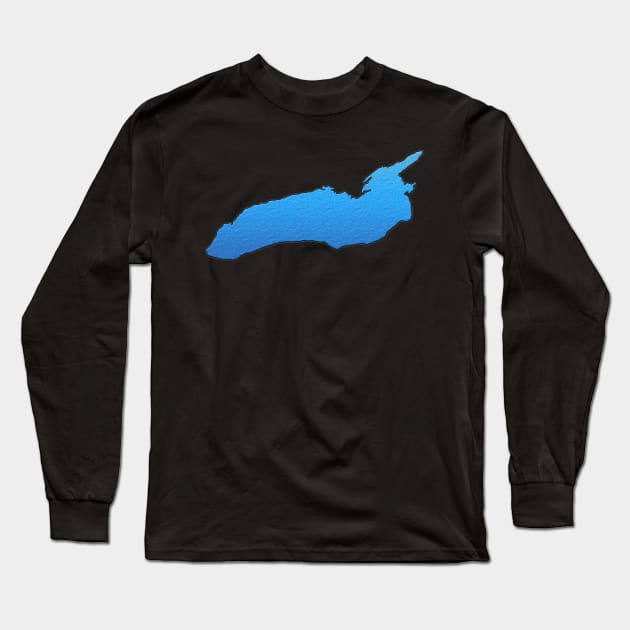 Lake Ontario Great Lakes Outline Long Sleeve T-Shirt by gorff